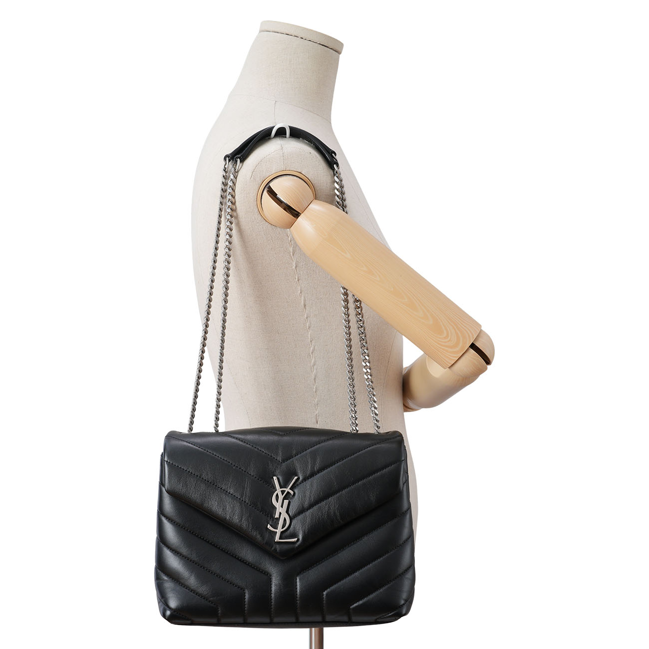 YVES SAINT LAURENT(USED)생로랑 494699 모노그램 쉐브론 루루백